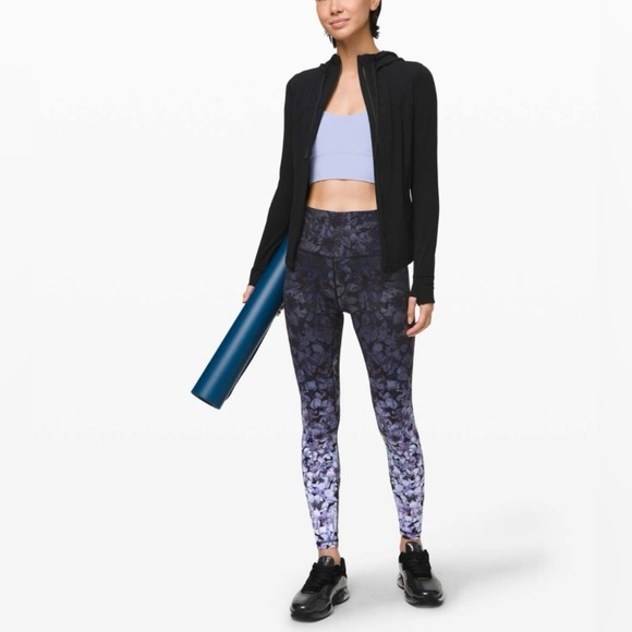 Rare Lululemon Align Pant 28” Nightfall Blossom Multi Purple Floral Leggings Sz4 - Picture 3 of 8